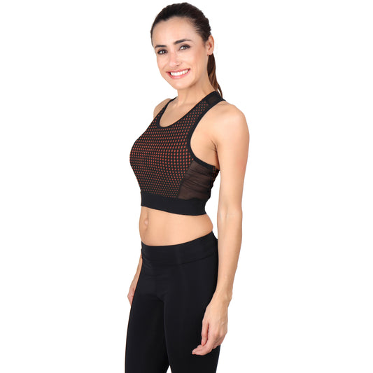 Women's Knited Bralet Poly Spandex Multi-Color Multiutility Padded Sports Bra