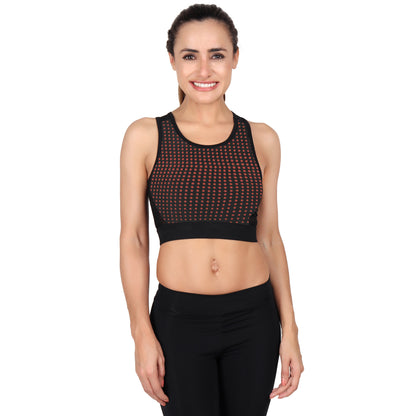 Women's Knited Bralet Poly Spandex Multi-Color Multiutility Padded Sports Bra