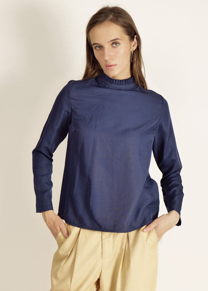 Saava Blue Full Sleeve Top