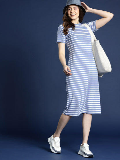 Women's Striped T-shirt Dress