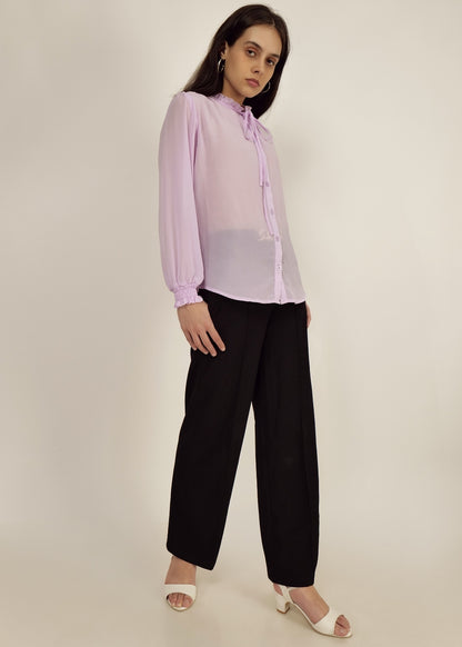 Women Purple Regular Fit Solid Casual Shirt