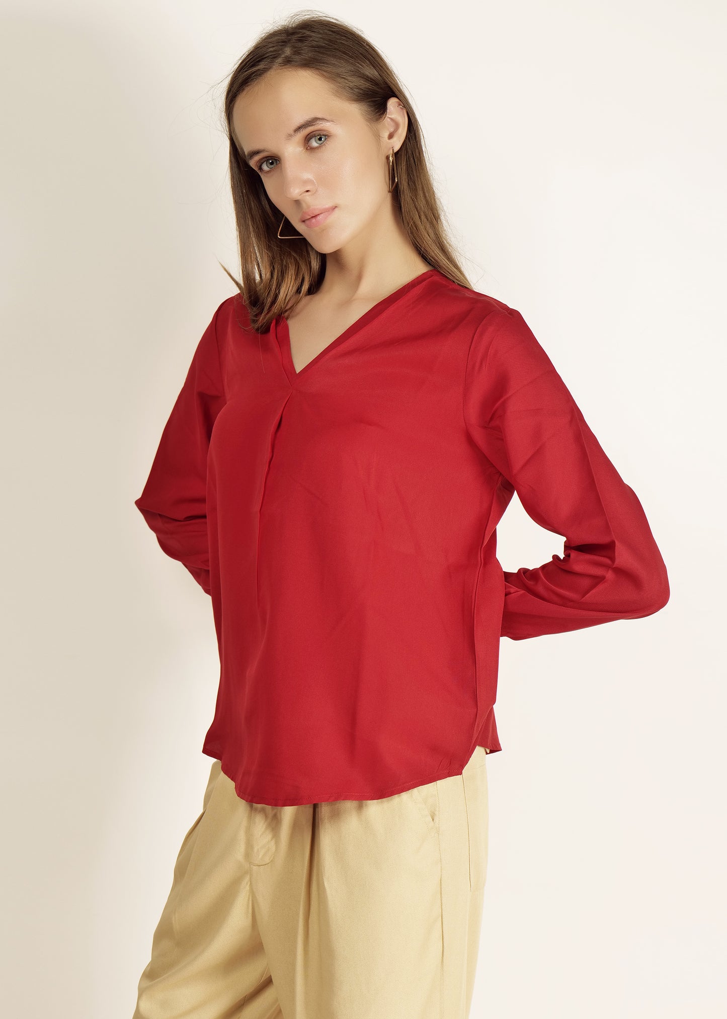 Saava V-neck Full Sleeve Top