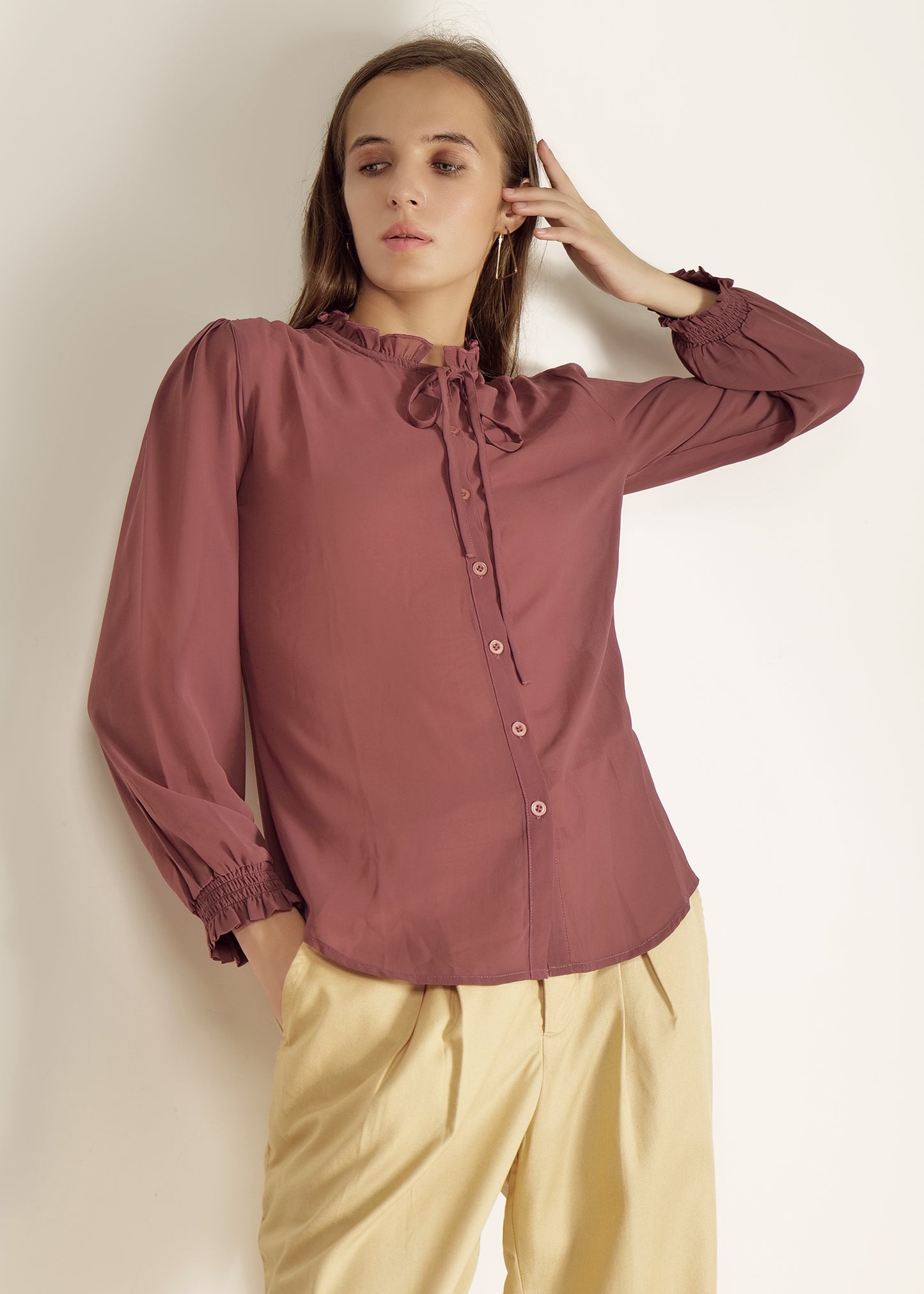 Saava Women's Poly Georgette Shirt