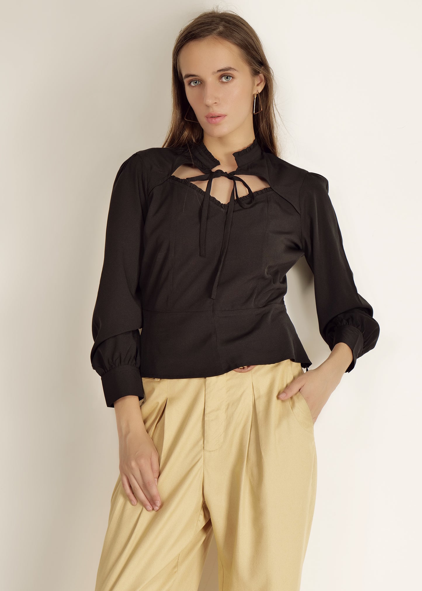 Saava Black Full Sleeve Top