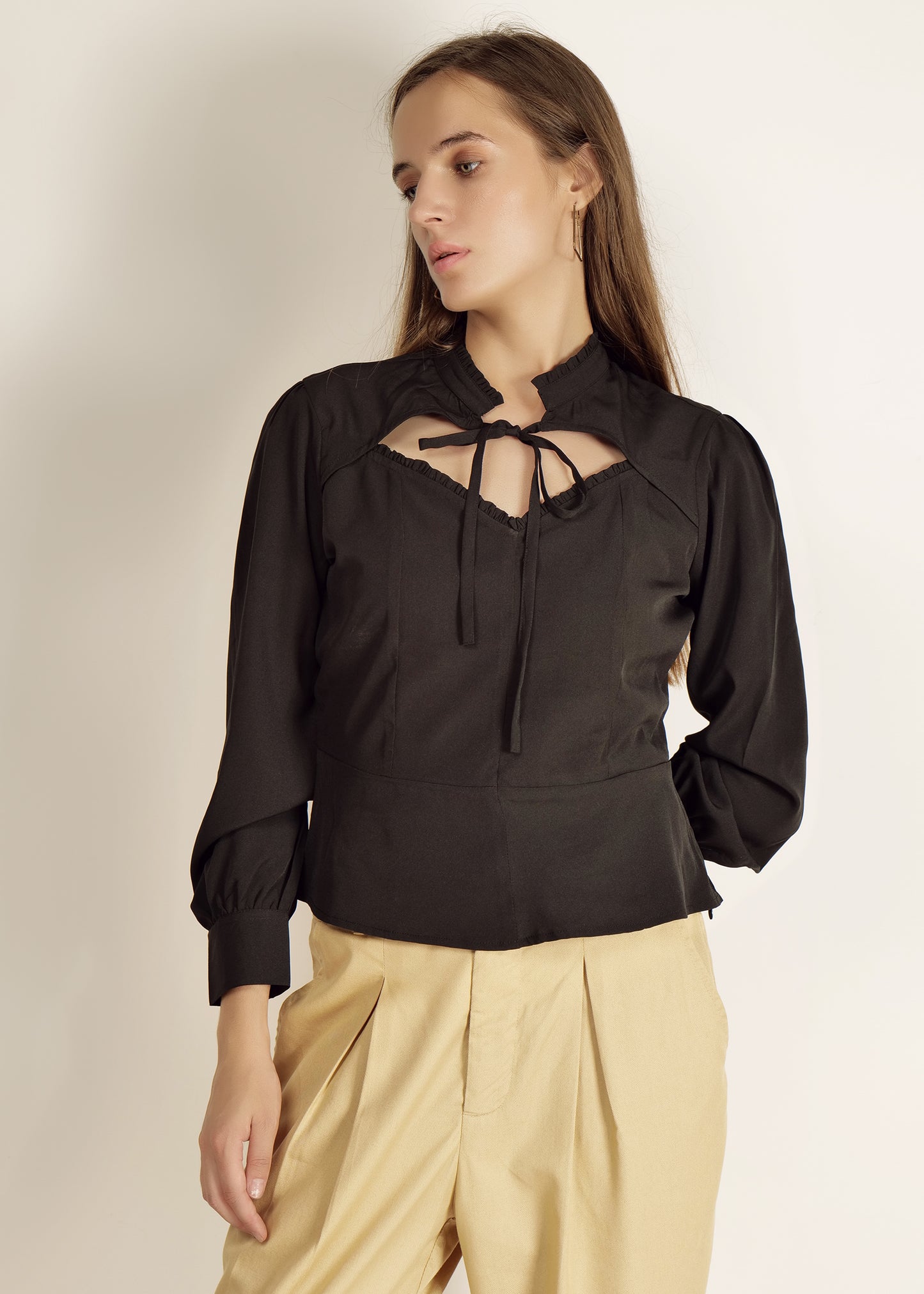 Saava Black Full Sleeve Top