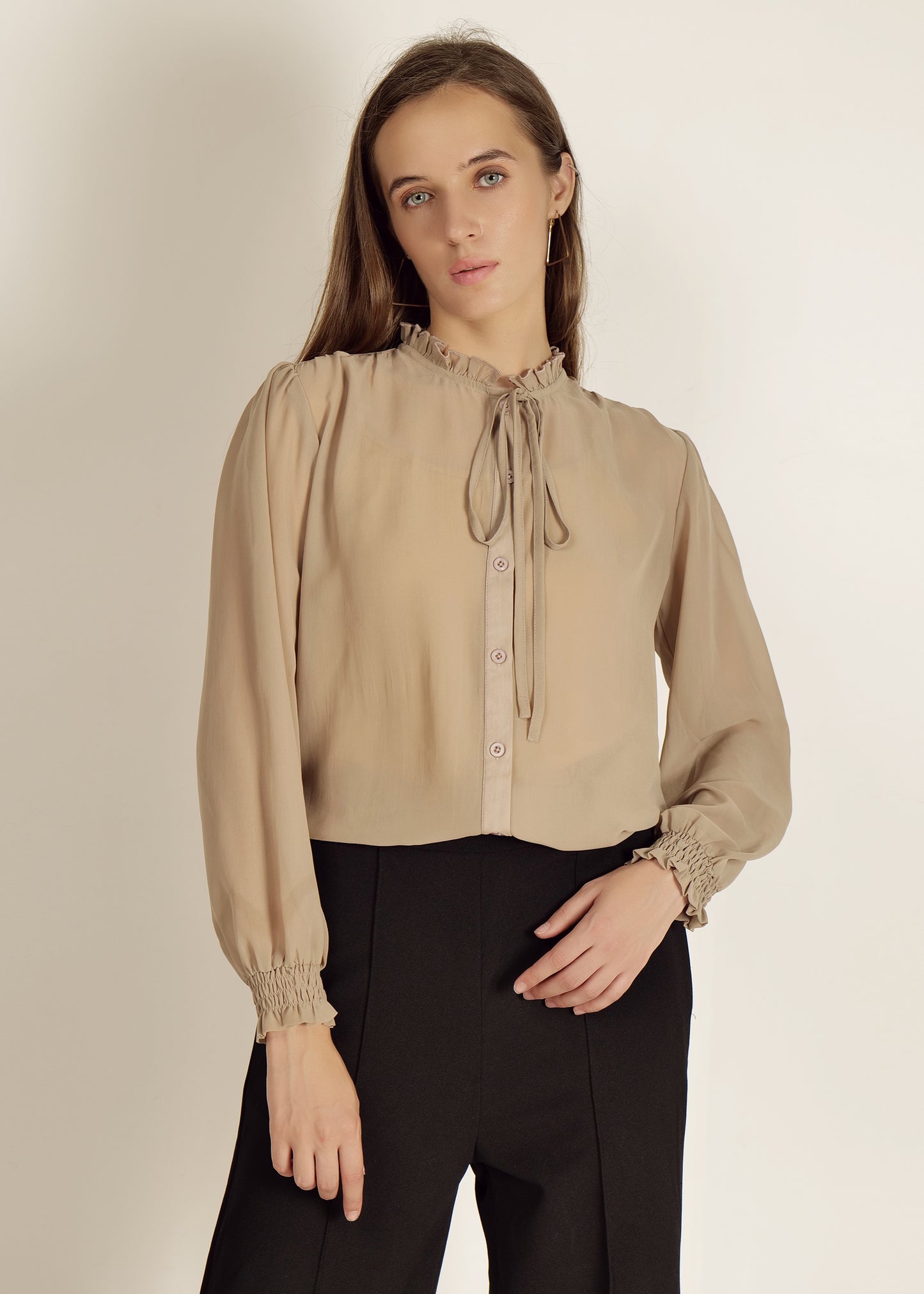 Saava Full Sleeve Poly Georgette Shirt