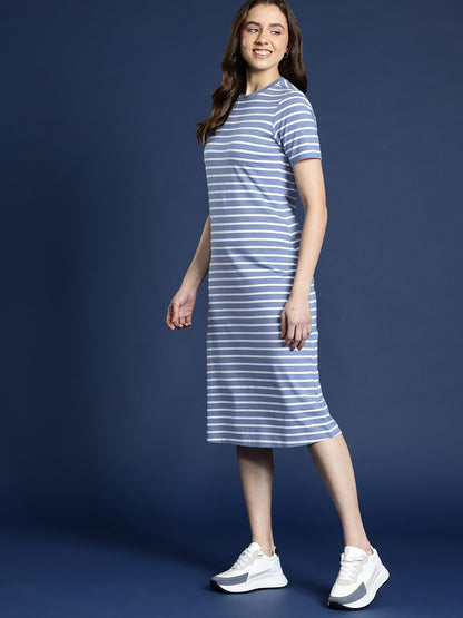 Women's Striped T-shirt Dress