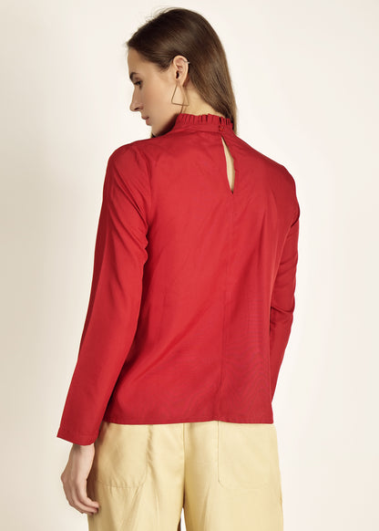 Saava Red Full Sleeve Top