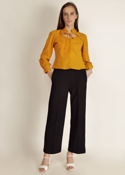 Saava Full Sleeve Mustard Yellow Top