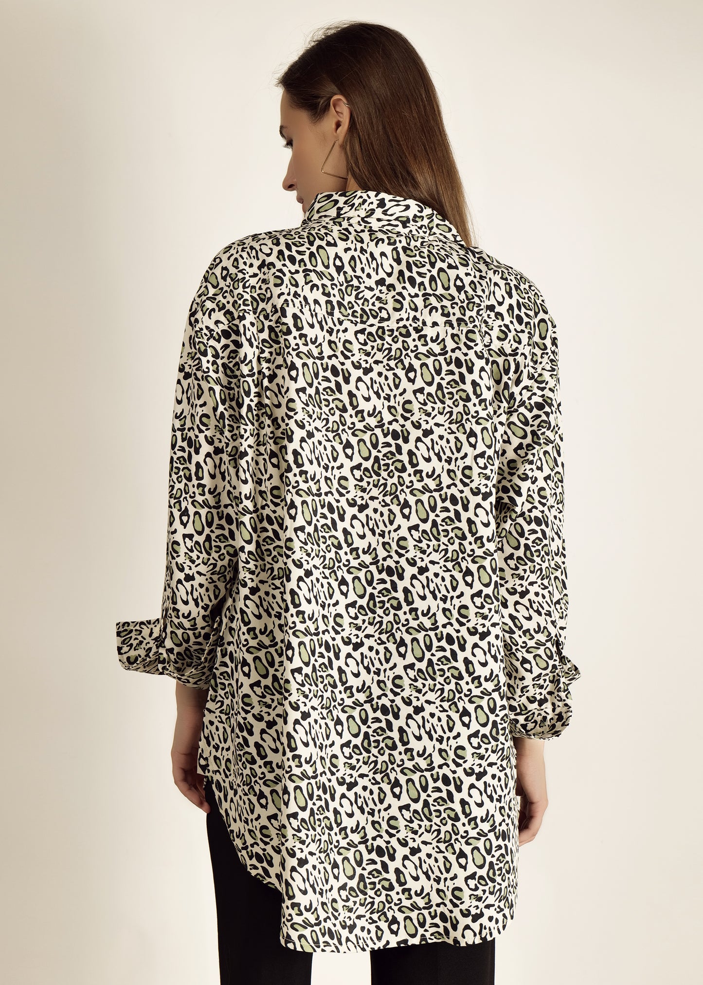 Saava Oversized Leopard Print Shirt