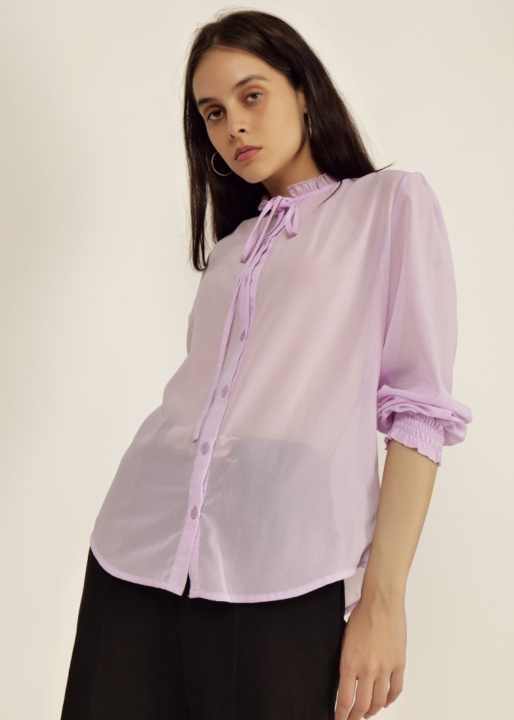 Women Purple Regular Fit Solid Casual Shirt