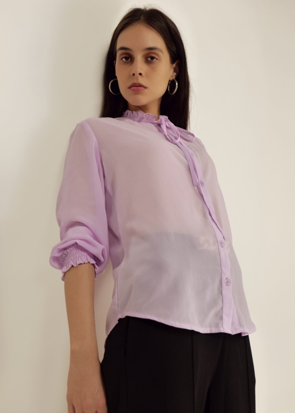 Women Purple Regular Fit Solid Casual Shirt