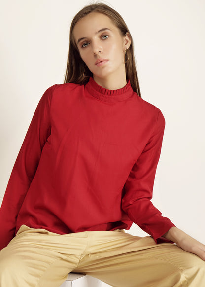 Saava Red Full Sleeve Top