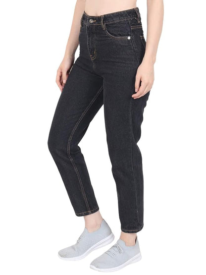 SAAVA Ankle Length, high Rise, Regular fit, Enzyme Washed Women's Jeans.