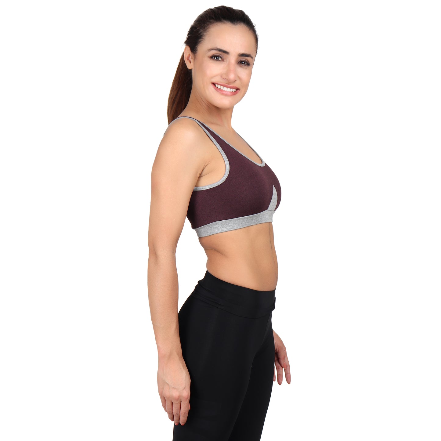 Women's Knited Bralet Cotton Spandex Multi-Color Multiutility Padded Sports Bra