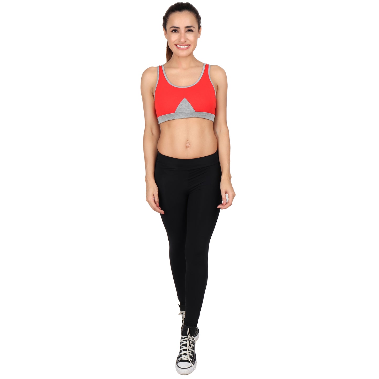 Women's Knited Bralet Viscose Spandex Multi-Color Multiutility Padded Sports Bra